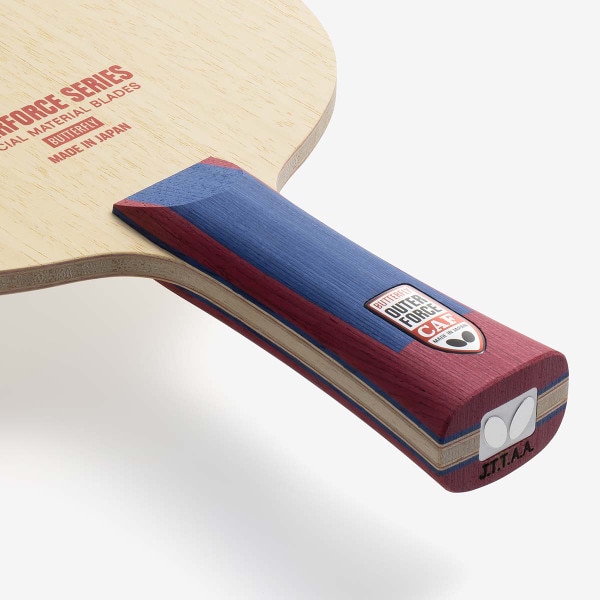 Butterfly Outerforce CAF Table Tennis Blade - Flared Handle - Angled